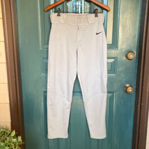 Nike Baseball Pant Youth Extra Large XL Gray Embroidered Logo BSBL Stretch 28x27 - $18.03