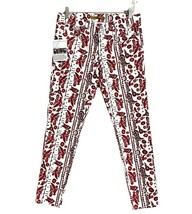 Rebecca Minkoff Bleecker Skinny Jeans Red Paisley Bird Print SZ 29 NWT - £56.74 GBP