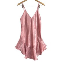 Charming Heart Print Satin Bow Lingerie Set Top & Short -White/Black Heart -Sz S image 3