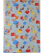 DISNEY Mickey Minnie Mouse Vtg TWIN BED SHEET Donald Daisy Goofy 3 Pigs ... - £101.20 GBP