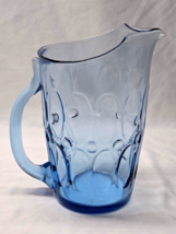 Vintage FOSTORIA 48oz Pitcher 8.5&quot; MESA BLUE With Ice Lip - Circa 1967-1974 - $37.98