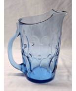 Vintage FOSTORIA 48oz Pitcher 8.5&quot; MESA BLUE With Ice Lip - Circa 1967-1974 - $51.92 CAD