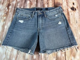 Lucky Brand BOYFRIEND SHORT Size 6/28 Mid Rise Jean Denim Cutoff Shorts ... - £18.59 GBP