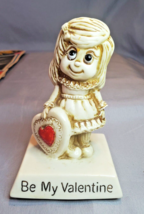 W &amp; R Berries 1975 Be My Valentine Girl Resin Figurine 829 Vtg Collectible Gift - £11.70 GBP