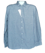 UNIQLO Men&#39;s White Blue Plaid Flannel  Soft Long Sleeve Shirt Size L - £27.97 GBP