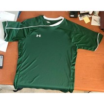Under Armour Men&#39;s Soccer Shirt Size Lg. V Neck Green. - £8.86 GBP