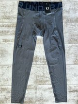 Nwt Under Armour Men&#39;s Heat Gear Leggings Xl Tall Xlt Gray/Black - £28.14 GBP