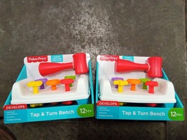 2pk FISHER PRICE Tap and Turn Bench  12M+ Learning Toy 786kb - £13.04 GBP