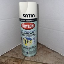 (1) Krylon Fusion Spray Paint Satin Dover White 2422 Can Plastic Wood Metal - $39.59
