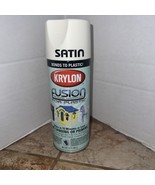 (1) Krylon Fusion Spray Paint Satin Dover White 2422 Can Plastic Wood Metal - $39.59