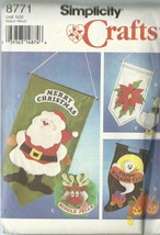 Simplicity Sewing Pattern 8771 Crafts Christmas Halloween Wall Hanging New  - £5.58 GBP