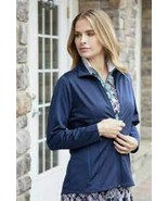 NIP Ladies BERMUDA SANDS Navy Tide Blue Full Zip Knit Golf Jacket M L XL... - $761.39 MXN