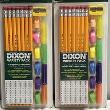 Dixon Pencils Erasers Grips Sharpener Variety Pack 25 Pcs Student School... - $11.29