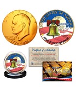 1776–2026 America 250th Anniversary 1976 24K Gold Clad IKE Dollar Coin U... - $298.16 MXN
