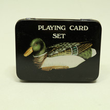 Vintage Duck Double Deck of Bridge Playing Cards W/ Metal Hinged Tin NEW - £7.49 GBP