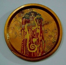 Handmade Metal Decorative Plate &quot; Medicine by Gustav Klimt &quot;. Signed 10.6&quot; - £39.39 GBP