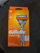 New Gillette Fusion 5 Men&#39;s Razor 1 Handle + 2 Refill Cartridges - £10.84 GBP