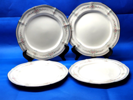 Noritake 7293 Rothschild 10½” Dinner Plates Ivory China - Japan - Mint Set Of 4 - £46.34 GBP