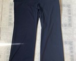 Talbots Pants Womens Size 16 Heritage Wide Leg Navy Blue Stretch Flat Front - $34.30