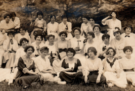 RPPC College Girls Drinking Beer Circa 1910 Real Photo Postcard - £16.97 GBP