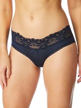 No Boundaries Women&#39;s Micro &amp; Lace Bikini Panties Shirred Back X-SMALL (4) Blue - £7.89 GBP
