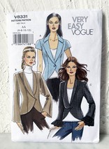 Very Easy Vogue Lined Jackets Sewing Pattern #V8331 Misses&#39; 6-8-10-12 Uncut - $14.20