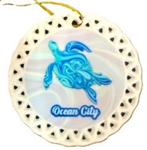 Ocean City Sea Turtle Ceramic Christmas Tree Ornament - $12.99