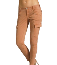 J BRAND Womens Skinny Fit Trousers Houlihan Solid Orange Size 28W 1229VK120 - £76.49 GBP