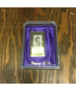 Vintage money clip gold tone color with $ money emblem still in original... - $19.75