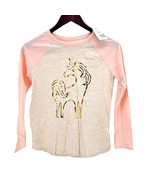 CAT &amp; JACK Shirt Girls Unicorn Long Sleeve Graphic Top Lightweight Casua... - £10.37 GBP