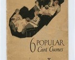 6 Popular Card Games U S Playing Card 1921 Cribbage Five Hundred Pinochl... - £9.38 GBP