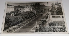 RPPC Avenida (Avenue)  Arequipa LIMA PERU Postcard 1930s Car Ocean - $5.94