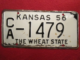 License Plate Car Tag 1956 Kansas CA-1479 Clark County [N7A] - £9.99 GBP