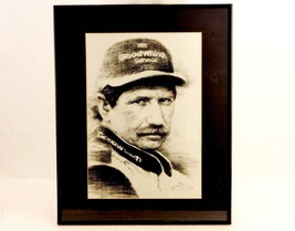 Portrait Sketch In Charcoal, Dale Earnhardt, Goodwrench, 2001, Right Facing - £30.65 GBP