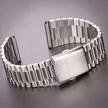 20mm Solid 316L Stainless Steel Rounded Silver/Gold Watch Bracelet/Watchband - £18.90 GBP