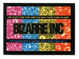 Bizarre Inc 1015 Folsom 90s Rave Flyer San Francisco 1993 Dance Party Handbill - £31.81 GBP