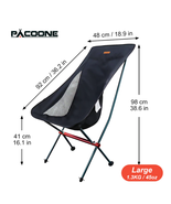 PACOONE Travel Ultralight Folding Chair Detachable Portable Moon Chair O... - £31.31 GBP+