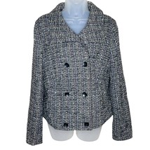 GAP tweed double breasted jacket pea coat size medium Y2K Preppy Academia - $28.06