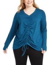 MSRP $55 Ideology Plus Size Front-Ruched Top Size 2XL - £32.35 GBP