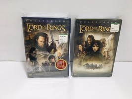 NEW Lord of the Rings Full Screen DVD Lot of 2 Return of the King &amp; Fellowship - £33.50 GBP