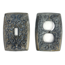 Ornate Victorian Vintage 2 Light Switch Power Outlet Plate Cover Bundle ... - £28.43 GBP