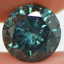 Round Shape Diamond Fancy Turquoise Color Enhanced I1 Loose Certified 1.19 Carat - £606.93 GBP