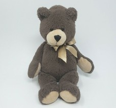 12&quot; Ganz Casey Brown Teddy Bear Ribbon Bow Stuffed Animal Plush Toy H12192 - £37.32 GBP