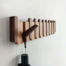 Black walnut wall coat rack - £50.34 GBP+