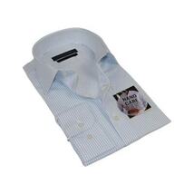 Men's Shirt ENZO PARK Turkey Soft Cotton Wrinkle Resistant Enzo6 Blue Stripe image 5