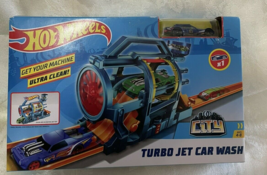 New Hot Wheels City Turbo Jet Car Wash Set forTrack Builder Set Machine Clean - £12.36 GBP