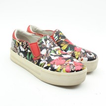 ASH Jungle Womens Red Floral Leather Low Top Slip-on Sneakers Sz 37 - £35.19 GBP