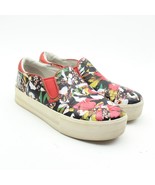 ASH Jungle Womens Red Floral Leather Low Top Slip-on Sneakers Sz 37 - £35.49 GBP