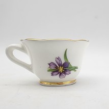 Oakly China Mini Fine Bone China Cup With Purple Flower - £8.67 GBP