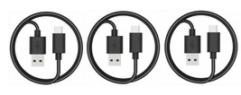 3-Pack Fast Charge USB-C Usb Type C Cable Motorola X4 Z2 Z3 One G6 G6 G7 + Blk - £11.21 GBP